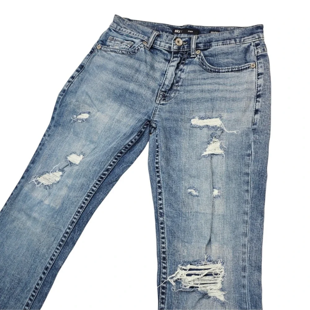 BKE Aiden Straight Leg Distressed Jeans Mens 30x34 Medium Wash Denim